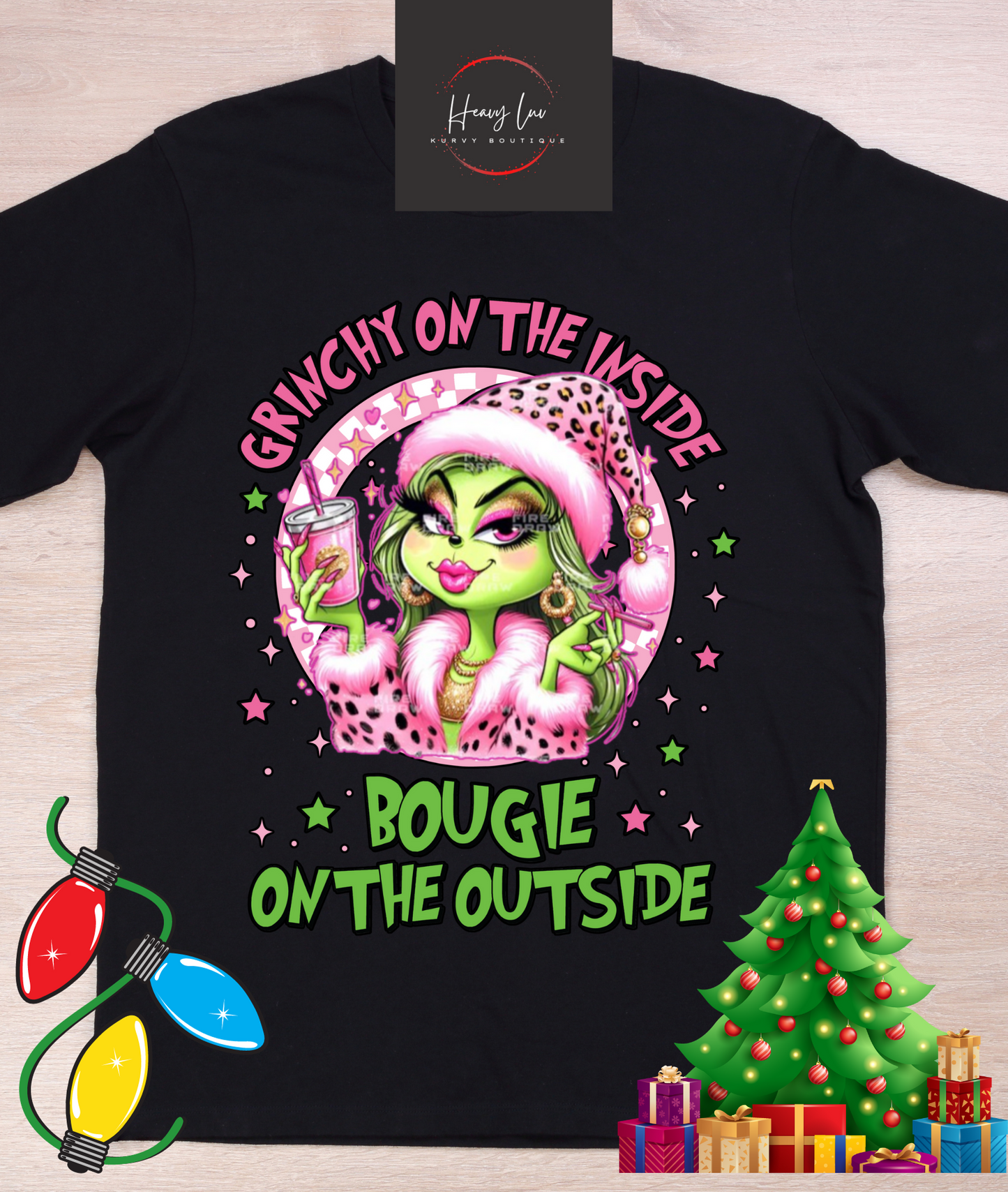 Pink Bougie Grinch Tee