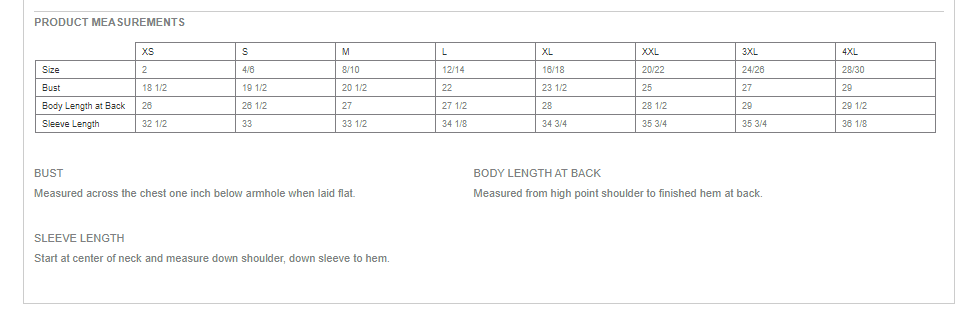 Product Measurements