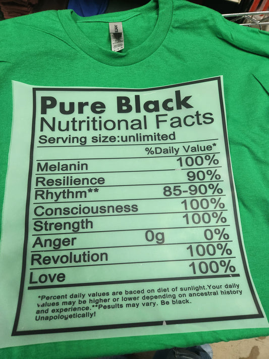 Black Nutrition Facts