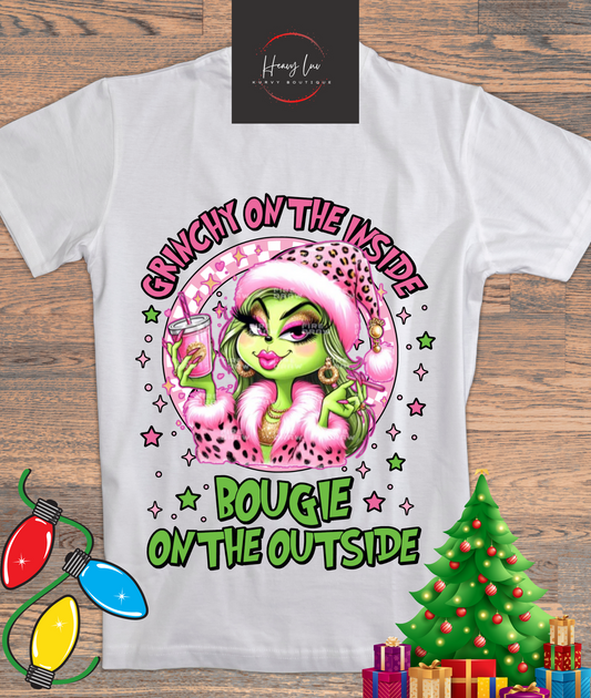 Pink Bougie Grinch Tee